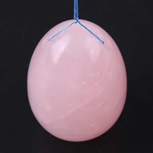 Rosenquarz Yoni Ei eiförmigen gebohrten natürlichen Massage Stein Postpartum Recovery Kegel Übung Edelstein für Frauen Gesundheit und Genesung, Kegel Übung -Yoni Massage oder Ein schönes Geschenk von Hilitand