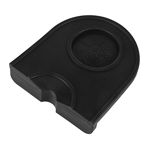Silikon Kaffee Tamp Matte Kaffee Tampering Corner Mat Matte Rutschfeste Verschleißfestigkeit Lebensmittel Sicher Silikon(Black) von Hilitand