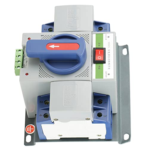 Universal Nockenschalter, Drehschalter 220V 63A 2P Transferschalter Mini Dual Elektronische Leistungsschalter von Hilitand