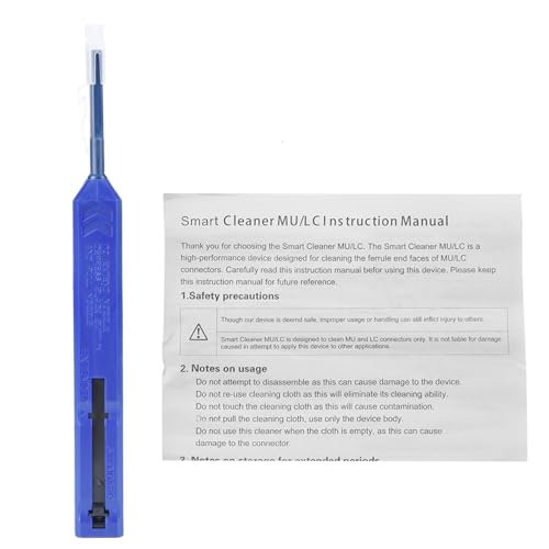 Universeller Ein-Klick-Glasfaserstift, Reinigt für 2,5 mm SC/FC/ST und 1,25 mm LC/MU, Reinigungswerkzeug für Glasfaserverbinder(KOC-125 Fit for 1.25mm), Netzwerkanalysator von Hilitand