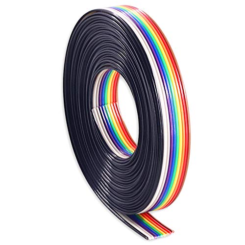 Hilitchi 16 FT/5 m 10 Draht Rainbow Color Flachbandkabel IDC Draht Kabel von Hilitchi