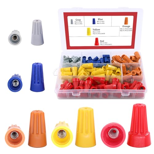 Hilitchi 175Pcs Electrical Wire Connector Screw Twist Screw-On Connector Cap w/Spring Insert Assortment Set Hilitchi 175Pcs Electrical Wire Connector Screw Twist Screw-On Connector Cap w/Spring Insert Assortment Set von Hilitchi
