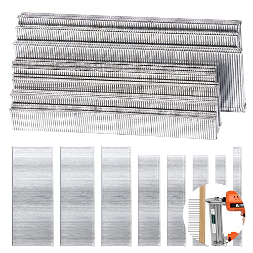 Hilitchi 4800 Stück 18 Gauge 4 Größen Brad Nägel Sortiment Kit, F15/F25/F38/F50 verzinkter gerader Finish Nagel für Reparatur von Formen, Schränken, Baugruppen von Hilitchi