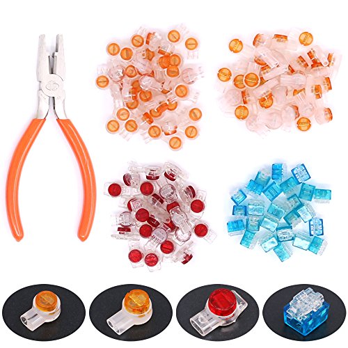 hilitchi 200-pcs Daten Telefon Draht Butt Splice 2/3 Anschlüsse UY/UR/UB Crimp Terminal Anschlüsse Sortiment Kit – mit Anschluss Crimpzange hilitchi 200-pcs Daten Telefon Draht Butt Splice 2/3 Anschlüsse UY/UR/UB Crimp Terminal Anschlüsse Sortiment Kit – mit Anschluss Crimpzange von Hilitchi