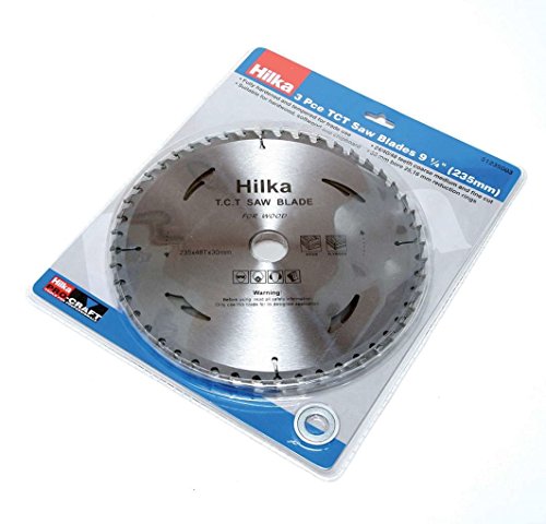 Hilka Professional 3 Pce TCT Kreissägeblätter 235 mm mit 30 mm Bohrung und Adapter Ringe hil51235003 Hilka Professional 3 Pce TCT Kreissägeblätter 235 mm mit 30 mm Bohrung und Adapter Ringe hil51235003 von Hilka
