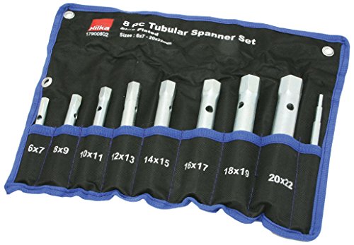 Hilka – Set 8 Schlüssel 6 x 7 8 x 9 10 x 11 12 x 13 14 x 15 16 x 17 18 x 19 20 x 22 mm von Hilka