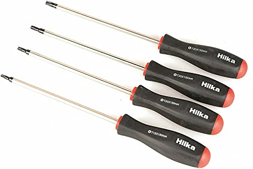 Hilka Tools 37204540 TX Star Schraubendreher-Set, Schwarz, 4-teilig von Hilka