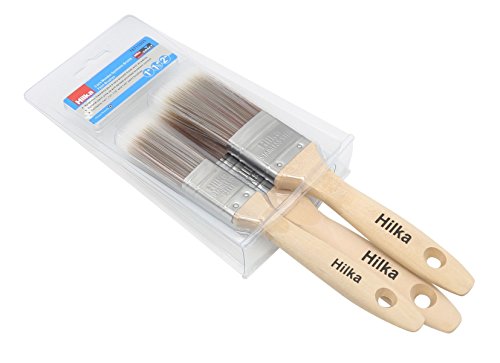 Hilka Tools 78710303 Holz synthetikborstenpinsel, braun, Set 3 Stück von Hilka