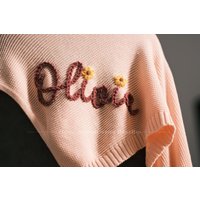 Handgefertigte Personalisierte Baby Decke Bio-Baumwolle Bestickter Name von HilkeBar