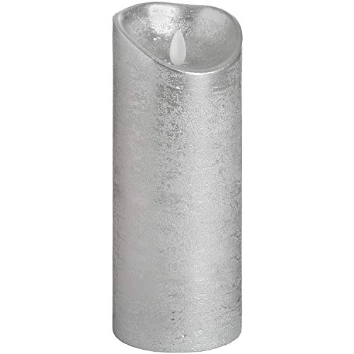 Hill 1975 Luxe Kollektion 3.5x9 Silber Flicker Flame LED Wax Candle von Hill Interiors