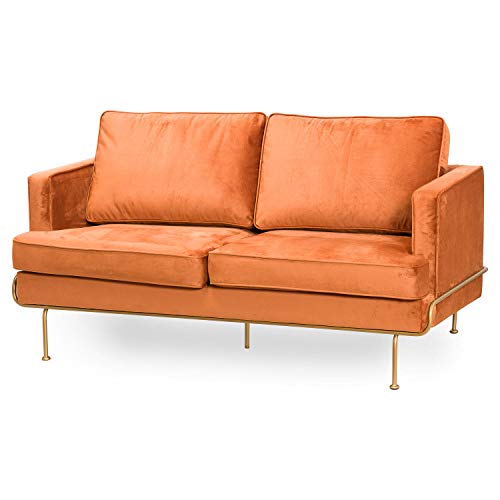 Hill 1975 Sofa, Stahl, Orangen, Eine Grösse von Hill Interiors