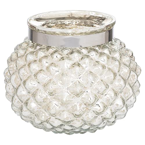 Hill Interiors The Lustre Collection Kerzenhalter, klein, gemischt, 13 x 16 x 0 cm, silberfarben von Hill Interiors