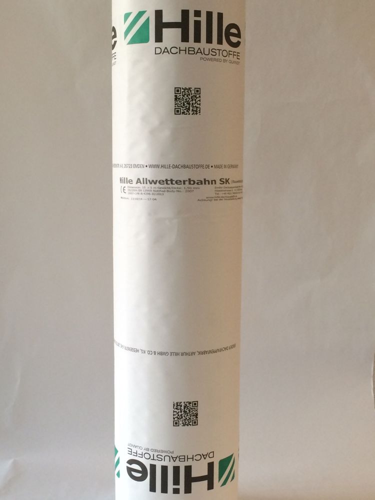 Hille Bitumen-Allwetterbahn nackt 15 x 1 m = 15 m² schwarz von Hille