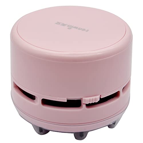 Hillento Mini-Staubsauger, tragbare Hand Corless Tischplatte Krume Kehrmaschine Desktop-Multifunktions-Reinigung für Home-Office-Tastatur und Auto, pink von Hillento