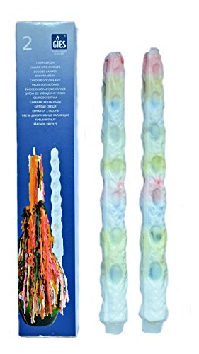 Hillfield® 10 Tropfkerzen bunt Partykerzen Spitzkerzen Dekokerzen Bunte Tropfkerze (10 Stück (5 Packs)) von Hillfield