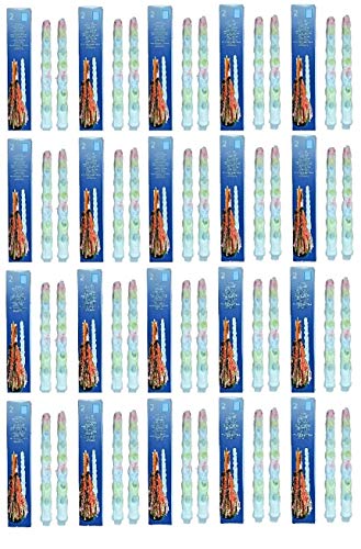 Hillfield® 40 Tropfkerzen bunt Partykerzen Spitzkerzen Dekokerzen Bunte Tropfkerze (40 Stück (20 Packs)) von Hillfield