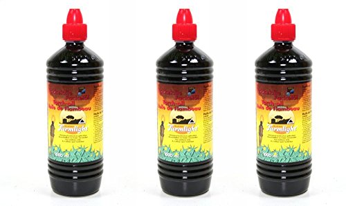 Hillfield Gartenfackeln Natur- oder Mahagonifarben sowie Fackelöl, versch. Grössen und Mengen exklusiv (3 Liter Fackelöl) von Hillfield