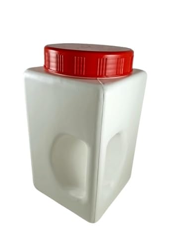 Gewürzdose Vorratsdose Grifflochdose weiß mit rotem Deckel 4,2 liter von Hilliger