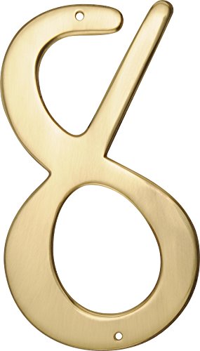 Hillman 847050, traditionell, Messing Hausnummer 8, 10,2 cm, aus massivem, 4 Inch Hillman 847050, traditionell, Messing Hausnummer 8, 10,2 cm, aus massivem, 4 Inch von Hillman
