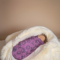 Gestrickte Swaddle-Decke-Purple Cattle Branding Baby Girl Knit Swaddle-Decke Für Das Western-Duschegeschenk; Pferd Cowgirl Geschenk Swaddle von HilltopBabyandMore