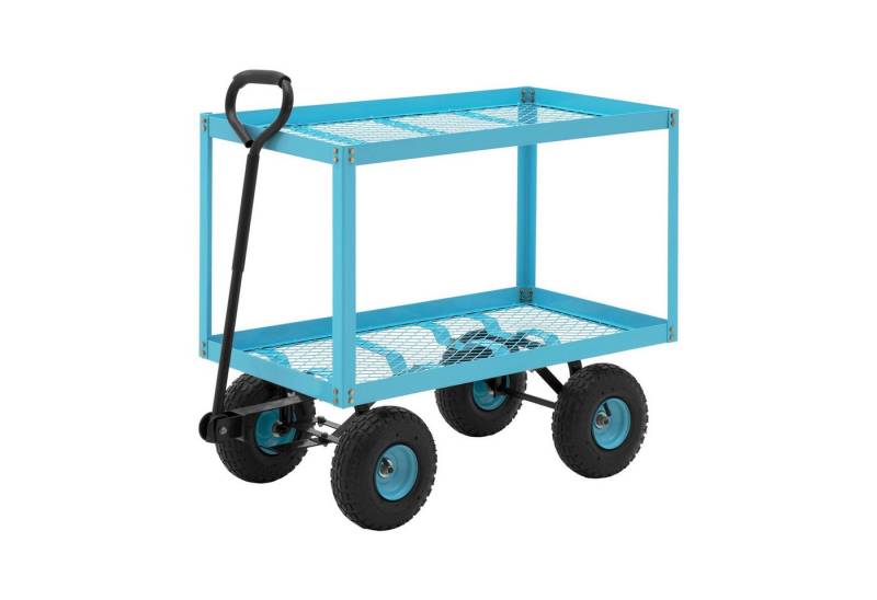 Hillvert Bollerwagen Gartenwagen Transportwagen Handwagen Gitterwagen Luftreifen 2 Ebenen von Hillvert