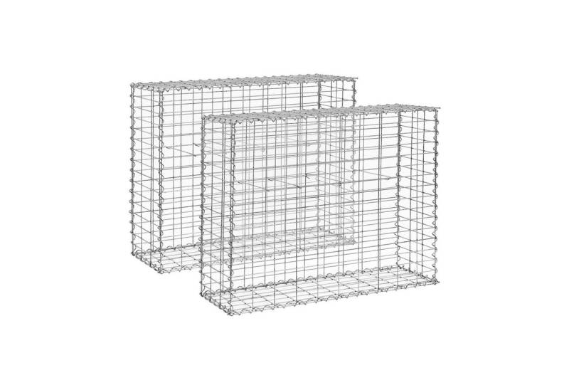 Hillvert Gabionenzaun Gabione Gabionenzaun 2er-Set 101x32x83cm Stahl, (2-St) von Hillvert