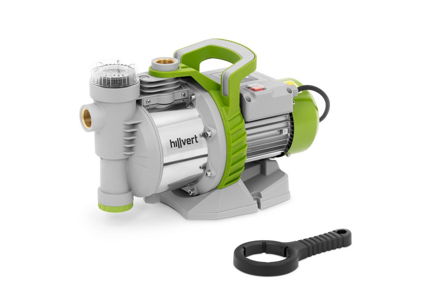 Hillvert Gartenpumpe Gartenpumpe 1100 W Pumpe 4600 l/h Wasserpumpe Förderhöhe 45 m von Hillvert