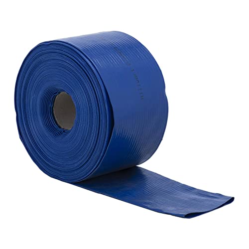 hillvert HI-LFH-18 Flachschlauch 8" - 50 m 1,5-4,5 bar gewebeverstärkt Druckschlauch Bauschlauch Industrieschlauch PVC Flachschlauch Flachwasserschlauch von Hillvert