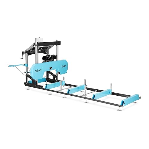 hillvert HI-PSM-2000G Benzin-Blockbandsäge 4 x 0,9 m Aufstellmaß 11000 W / 15 PS Blockbandsägewerk mobile Bandsäge Kleinsägewerk von Hillvert