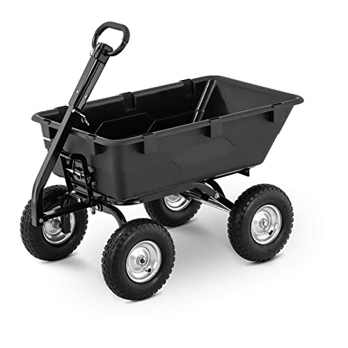 hillvert HT-Q.BASS-550 Bollerwagen Gartenwagen Transportwagen Handwagen Gerätewagen Garten 550 kg, Schwarz von Hillvert