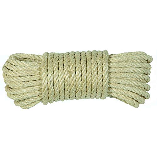 Fäden und Saiten des sicher 1001060020 – gedrehter 06 mm Sisal Seil Nat 4 CABOS HYC 20 mt von Hilos Y Cuerdas Del Segura