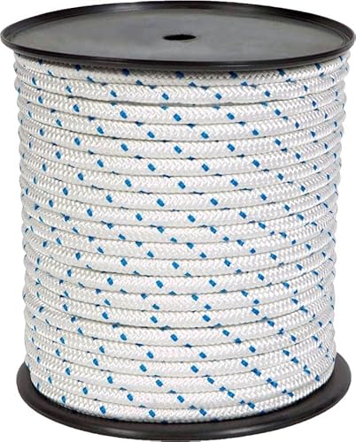 Fäden und Saiten des sicher 5110080010 – Nylon trenz. BL/brte. T/Driza 8 mm 10 Mts weiß/blau von Hilos Y Cuerdas Del Segura