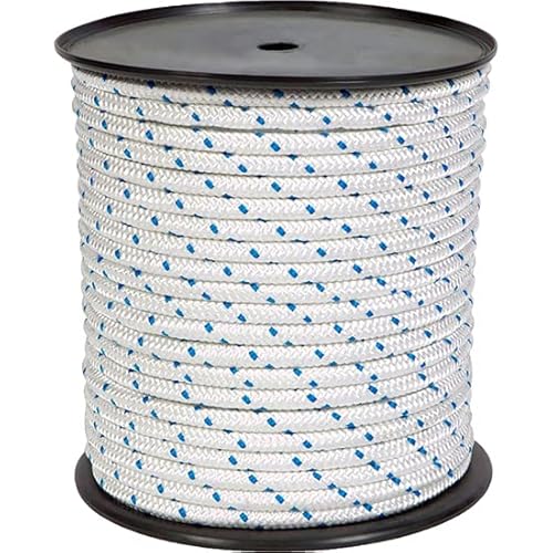 Fäden und Saiten des sicher 5110120010 – Nylon trenz. BL/brte. T/Driza 12 mm 10 Mts weiß/blau von Hilos Y Cuerdas Del Segura