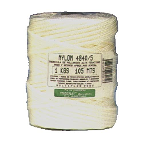 Fäden und Saiten des sicher 5500041000 – 1 kg Spule trencilla Nylon 4840/4 weiß von Hilos Y Cuerdas Del Segura