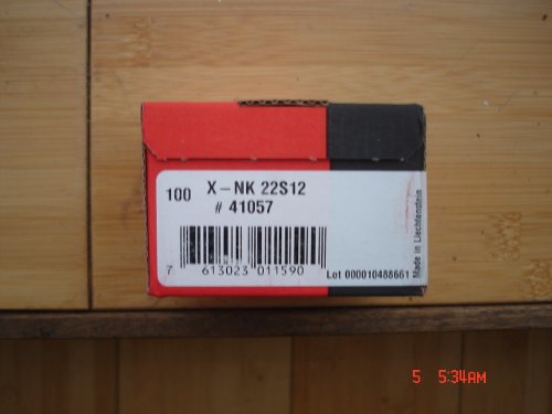 100 HILTI NK DX 450 350 Nägel 22/27/32/37/42/47/54/62/72/97 mm +100 Kartuschen - 22mm - HILTI NK22S12 von Hilti