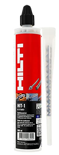 Hilti Montagemörtel Hit - 1 Kartusche 300 ml - Injektionsmörtel 2K Mörtel - verarbeitung mit handelsüblicher Dichtstoff-Auspresspistole Hilti Montagemörtel Hit - 1 Kartusche 300 ml - Injektionsmörtel 2K Mörtel - verarbeitung mit handelsüblicher Dichtstoff-Auspresspistole von HILTI