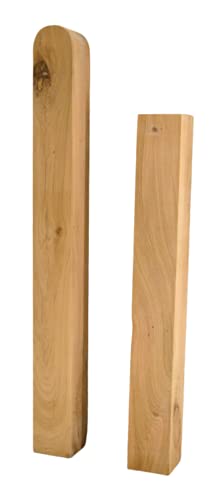 Hilwood - Holzpfosten Pfosten Zaunpfahl Kantholz Eiche 7 x 7 cm, 9 x 9, 10x10 etc (Pfosten Eckig, 10 x 10 cm, 100 cm) von Hilwood