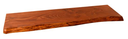 Hilwood - Regal, Wandboard, Wandregal, Hängeregal, Bücherregal, Echtholz, massiv (Mahagoni Mittel, 120 cm lang) von Hilwood