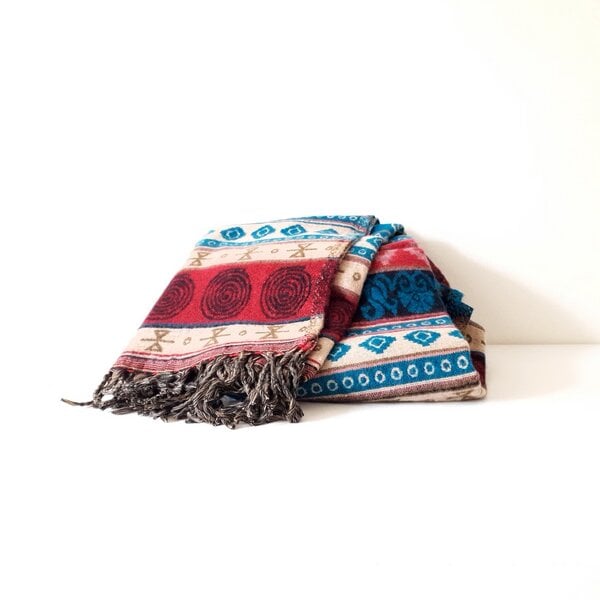 Himal Hemp HH „ZigZag Ornament“ Schal/Decke handgewebt MADE IN NEPAL von Himal Hemp