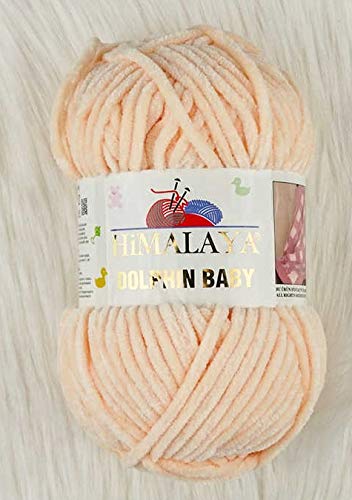 Himalaya Delphin Baby Garn 5 Stück 5x100 Gramm Baby Wolle 500 Gramm (17,63 oz) Wolle Super Bulky Baby Decke Garn 655 Yds (600m) Samtgarn, Himalaya Garn, Babygarn, Häkelgarn Samtgarn (80333) von Dolphin Baby