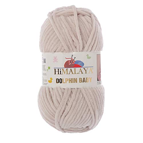 Himalaya Delphin Baby Garn 5 Stück 5x100 Gramm Baby Wolle 500 Gramm (17,63 oz) Wolle Super Bulky Baby Decke Garn 655 Yds (600m) Samtgarn, Himalaya Garn, Babygarn, Häkelgarn Samtgarn (80342) von Dolphin Baby