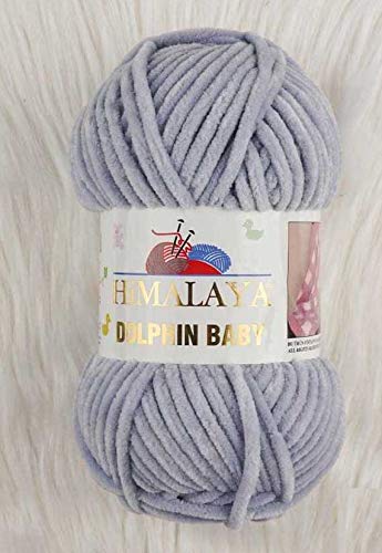 Himalaya Delphin Baby Garn 5 Stück 5x100 Gramm Baby Wolle 500 Gramm (17,63 oz) Wolle Super Bulky Baby Decke Garn 655 Yds (600m) Samtgarn, Himalaya Garn, Babygarn, Häkelgarn Samtgarn (80351) von Dolphin Baby