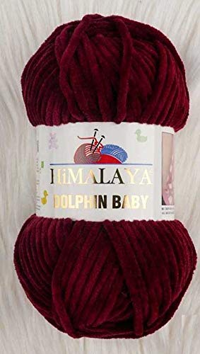 Himalaya Delphin Baby Garn 5 Stück 5x100 Gramm Baby Wolle 500 Gramm (17,63oz) Wolle Super Bulky Baby Decke Garn 655 Yds (600m) Samtgarn, Himalaya Garn, Babygarn, Häkelgarn Samtgarn (80322) von Dolphin Baby