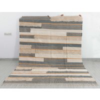 Moderner Boho-Marokkanisch Inspirierter Handgewebter Baumwollteppich Md-48 von HimalayanRugsCo