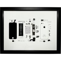 Iphone Explosions-Collage | Im Bilderrahmen 5C Bild Kunstwerk von HimeShopStudio