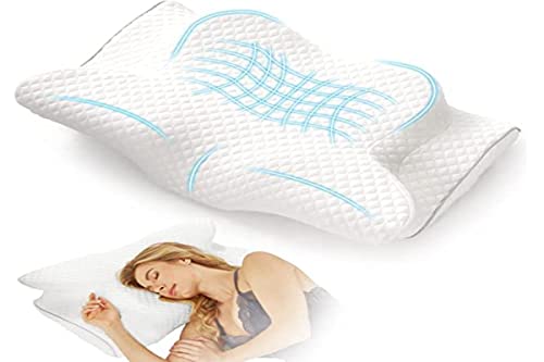 Himimi Ergonomisches Orthopädisches Kopfkissen Nackenstützkissen Memory Foam Schlafkissen Seitenschlaefer Kissen Anti Schnarch von Himimi