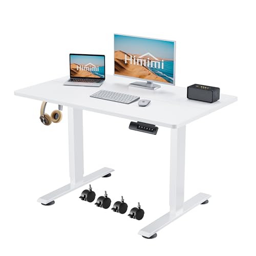 Himimi Höhenverstellbarer Schreibtisch Elektrisch 120x60 cm, Schreibtisch Höhenverstellbar Elektrisch Ergonomischer Steh-Sitz Tisch,Verstellbarer Schreibtisch Elektrisch Touchscreen Desk von Himimi