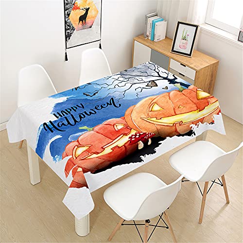 Himlaya Tischdecke Abwaschbar Wasserdicht, Tischtuch Rechteckig Wachstuchtischdecke 3D Halloween Drucken, Tischdecken Pflegeleicht Fleckschutz Outdoor Küche Garten (Blaue Graffiti,100x140cm) von Himlaya