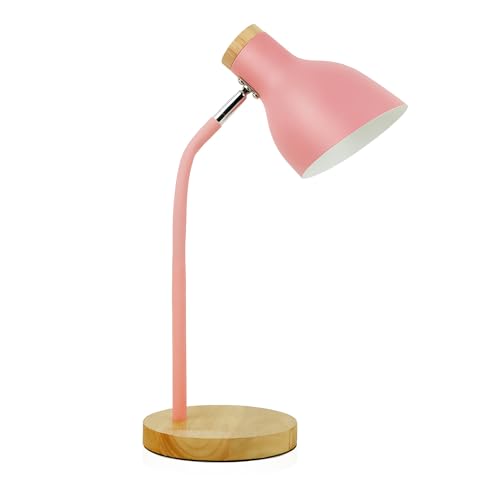 himmel Schreibtischlampe,Einstellbare Metall Tischlampe,Kinder Tischlampe für Schlafzimmer,Wohnzimmer,E27Socket Lesen neben Lampe(rosa) von himmel