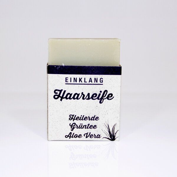 Himmelgrün Haarseife Heilerde Grüntee - Aloe Vera 100 g von Himmelgrün